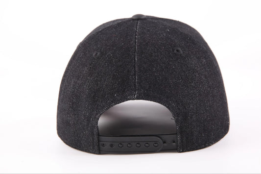 LGND Black Denim Snapback Hat – Leather Visor